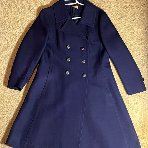 Vintage Women’s Mr. Roberts Trench coat | Dark Navy Blue | Medium | 1970’s | - Picture 2 of 13